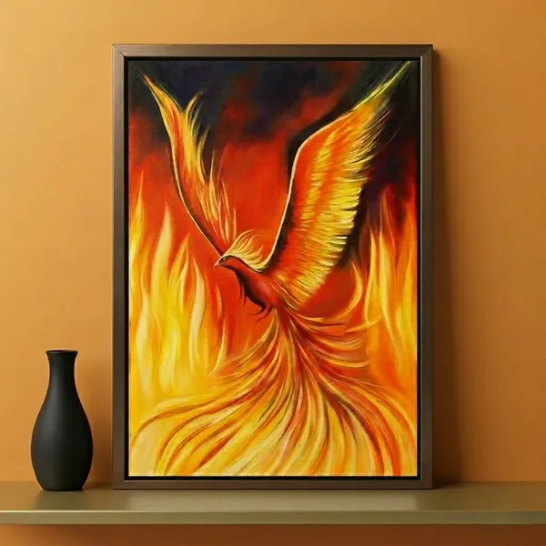 Premium_Plastic_Mythical_Phoenix_Rising_Flame_Golden_Wall_Painting