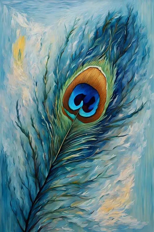 Peacock_Feather_Oil_Painting_Canvas_Art