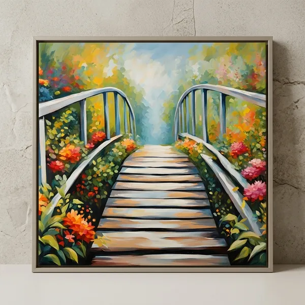 Floral_Bridge_Pathway_Canvas_Wall_Painting