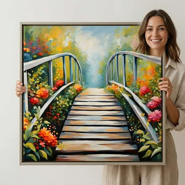 Floral_Bridge_Pathway_Canvas_Wall_Painting