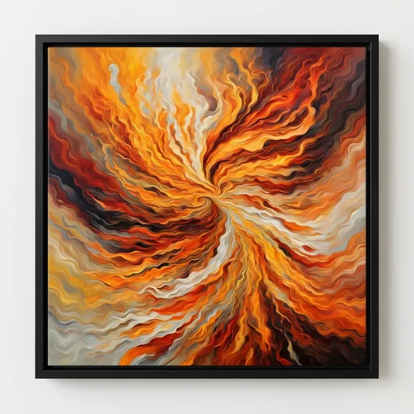 Abstract_Swirl_Wall_Art_Canvas_Warm_Tones_Fire_Spiral_Painting