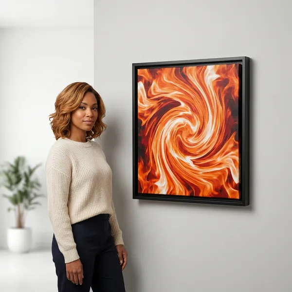 Abstract_Swirl_Wall_Art_Canvas_Warm_Tones_Fire_Spiral_Painting