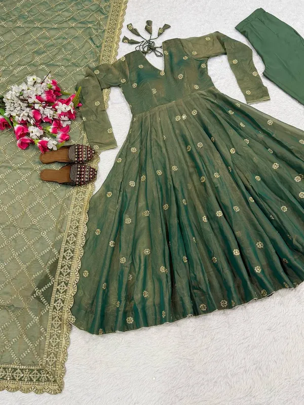 Green_Moss_Fendi_Sequin_Embroidered_Anarkali_Suit_For_Women