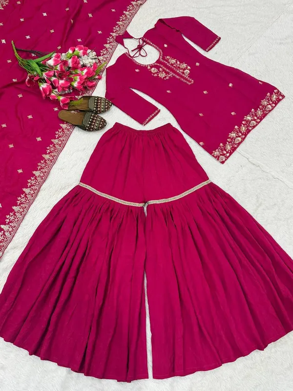 Rani_Pink_Vichitra_Handwork_Sharara_Set_For_Women