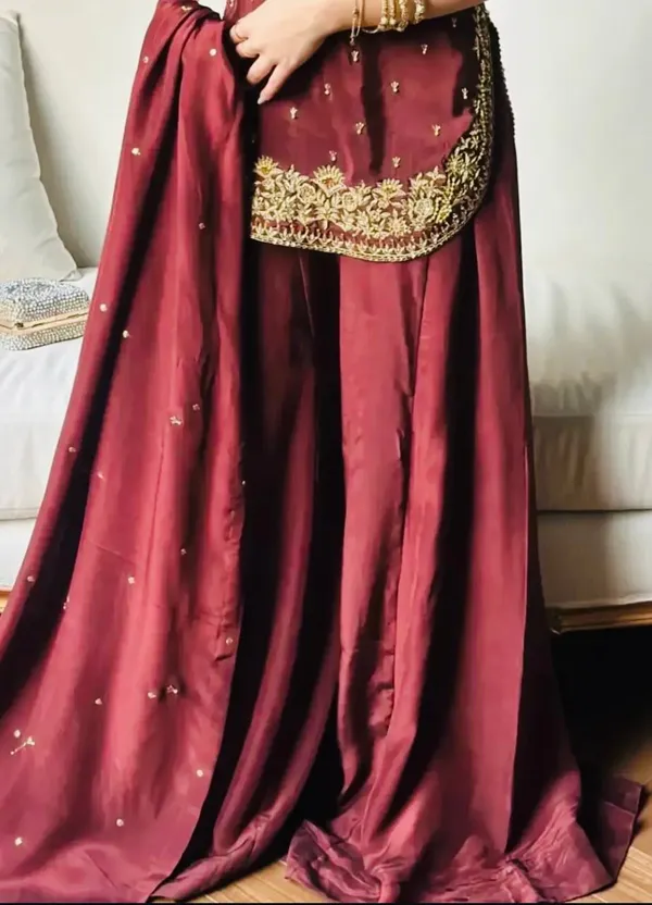 Maroon_Crepe_Silk_Sequin_Embroidered_Palazzo_Set_For_Women