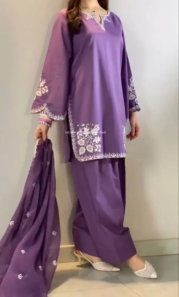 Purple_Roman_Cotton_Embroidered_Farshi_Salwar_Set_For_Women
