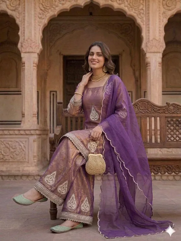 Light_Purple_Fendi_Silk_Sequin_Palazzo_Set_For_Women