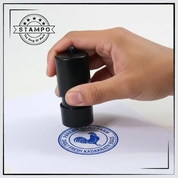 Stampo_Round_Pre-Ink_Custom_Stamp_|_Professional_Stamp_|_Refillable_Oil-Based_Ink_|_Ink_Colors_|_Clear_And_Long-Lasting_Impressions