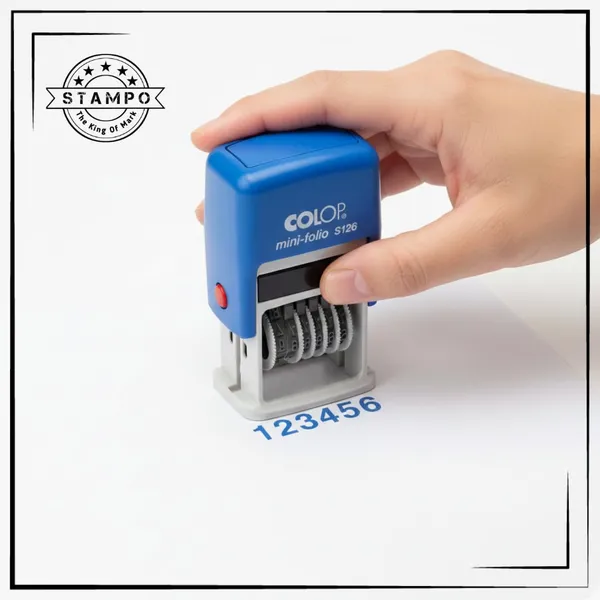 Professional_Self_Ink_Mini_S120_6digit_Stamp_|_Self-Inking_Number_Stamp_|_Adjustable_Number_With_Rs,_No_And_/-_|_Blue_Ink_And_Body_|_Ready_To_Use_|_Compact_Office_Stamp
