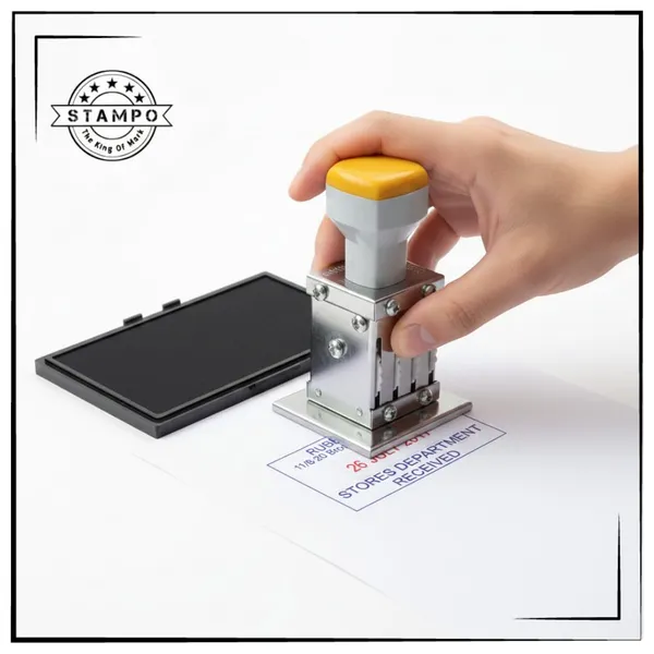 Bank_Dater_Rubber_Stamp_With_Custom_Details_|_Up_To_6_Lines_And_Date_|_Stainless_Steel_Body_|_Manual_Ink_Stamp_|_Office,_Bank_And_Business_Use_|_Stamp_Rubber_Stamp,_Seal,_Mohar