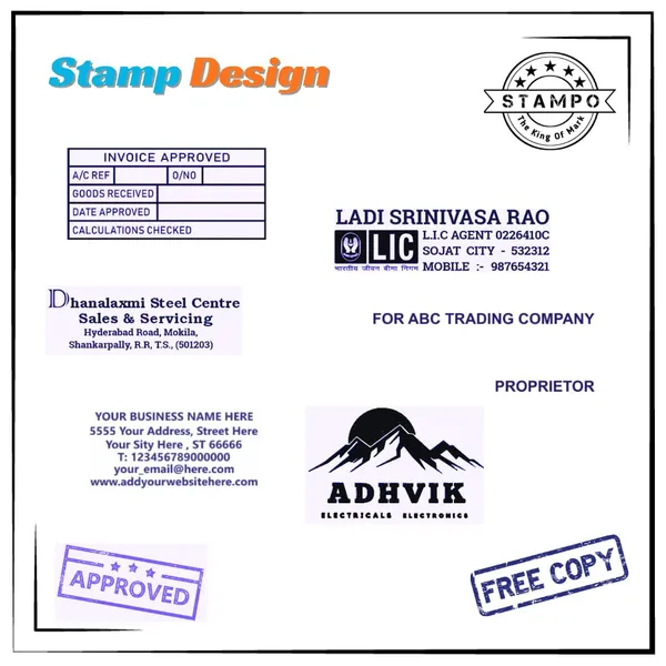 Printy_Rectangular_Self-Inking_Stamp_|_Rectangular_Custom_Stamp_(3912,3913)_|_Blue_Ink_|_Refillable_|_Professional_Office_Seal_|_Clear_And_Durable_Impressions
