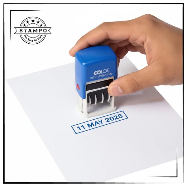 Self-Inking_Mini_S120_Dater_Stamp_|_Adjustable_Dater_Stamp_|_Blue_Ink_And_Body_|_Ready_To_Use_|_Date_Range_|_Compact_Office_Stamp