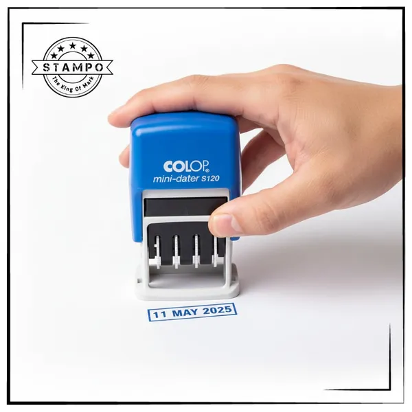Self-Inking_Mini_S120_Dater_Stamp_|_Adjustable_Dater_Stamp_|_Blue_Ink_And_Body_|_Ready_To_Use_|_Date_Range_|_Compact_Office_Stamp