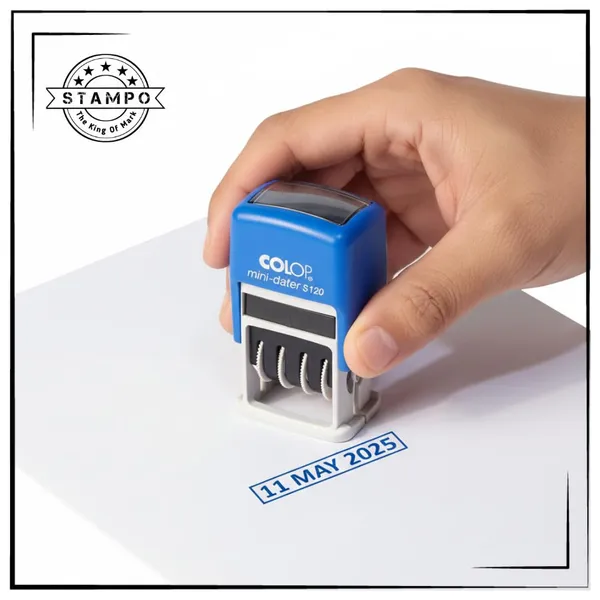 Self-Inking_Mini_S120_Dater_Stamp_|_Adjustable_Dater_Stamp_|_Blue_Ink_And_Body_|_Ready_To_Use_|_Date_Range_|_Compact_Office_Stamp