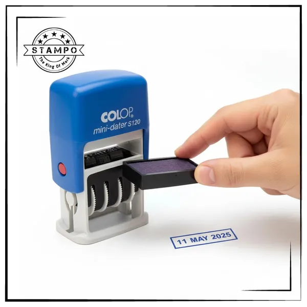 Self-Inking_Mini_S120_Dater_Stamp_|_Adjustable_Dater_Stamp_|_Blue_Ink_And_Body_|_Ready_To_Use_|_Date_Range_|_Compact_Office_Stamp