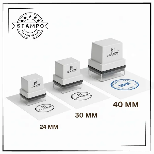 Sun_Stamper_Round_Pre-Ink_Stamp_|_Custom_Round_Stamp_|_Multiple_Sizes_20,30,40_mm_|_Refillable_Oil-Based_Ink_|_5_Color_Options_|_Professional_Office_Stamp