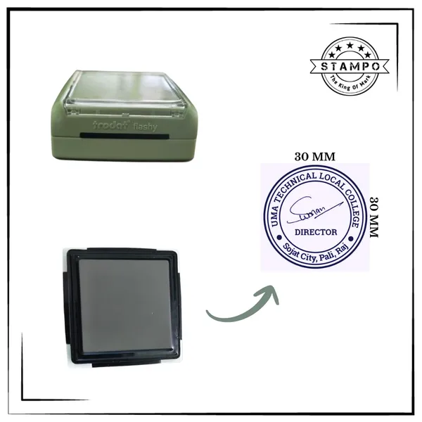 Flashy_Pocket_Pre-Inked_Stamp_6330P_–_Custom_Round_&_Square_Stamp_|_30mm_Impression_Size_|_Refillable_Oil-Based_Ink_|_Compact_Design_|_5_Ink_Colors_Option_|_Stamp_Rubber_Stamp,_Seal,_Mohar