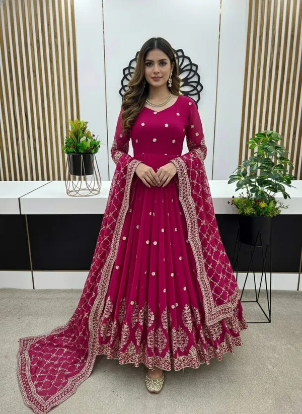 Magenta_Embroidered_Anarkali_Suit_Set_With_Dupatta