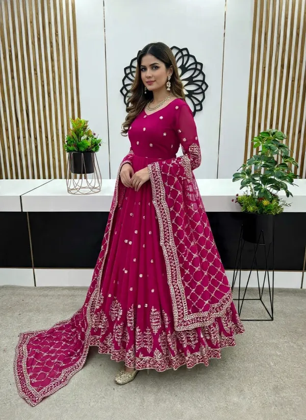 Magenta_Embroidered_Anarkali_Suit_Set_With_Dupatta