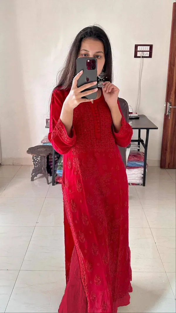 CHIKANKARI_HEND_WORK_GEORGETTE_WITH_EMBROIDERY_SUIT_WITH_DUPATTA*