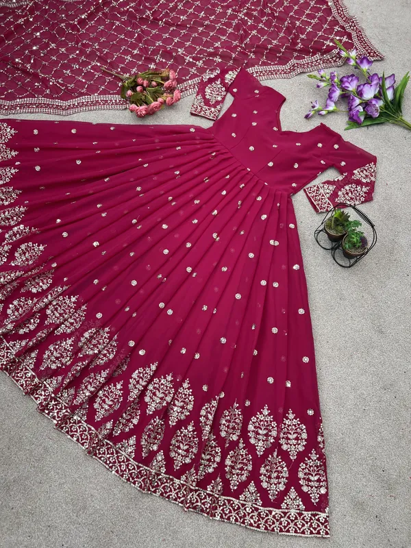 Magenta_Embroidered_Anarkali_Suit_Set_With_Dupatta