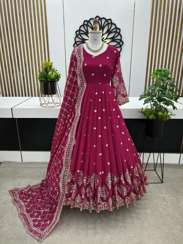 Magenta_Embroidered_Anarkali_Suit_Set_With_Dupatta