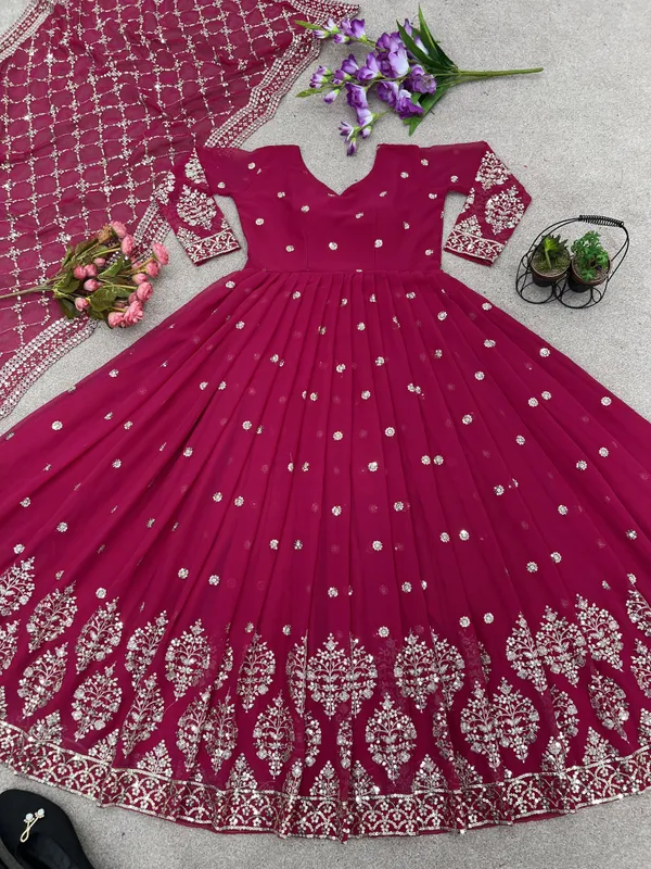Magenta_Embroidered_Anarkali_Suit_Set_With_Dupatta