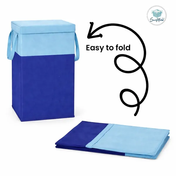 Foldable_Fabric_Laundry_Hamper_With_Lid