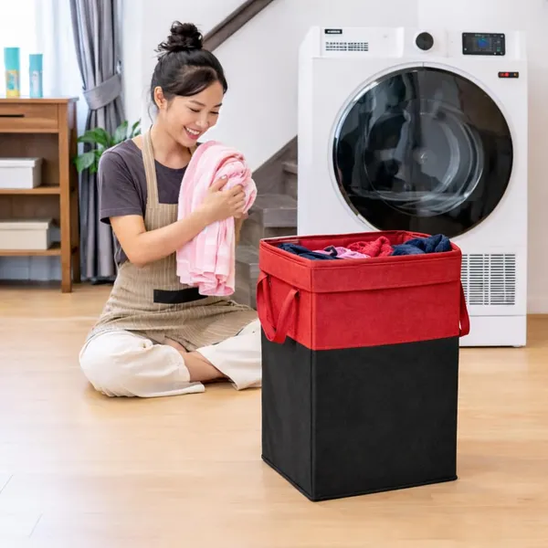 Foldable_Fabric_Laundry_Hamper_With_Lid