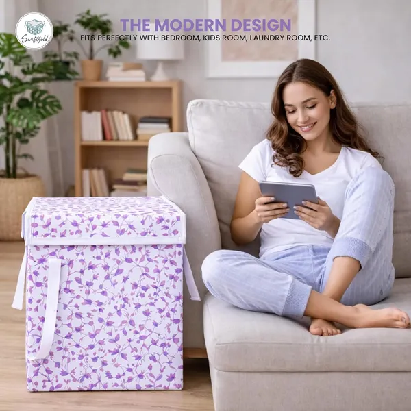 Foldable_Laundry_Basket_With_Lid