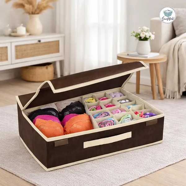 Saree_And_Bra_Storage_Organizer_Box_With_Compartments