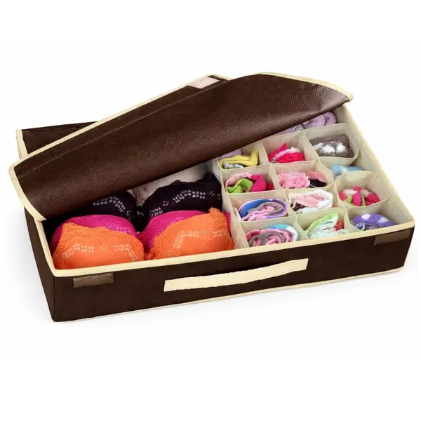 Saree_And_Bra_Storage_Organizer_Box_With_Compartments