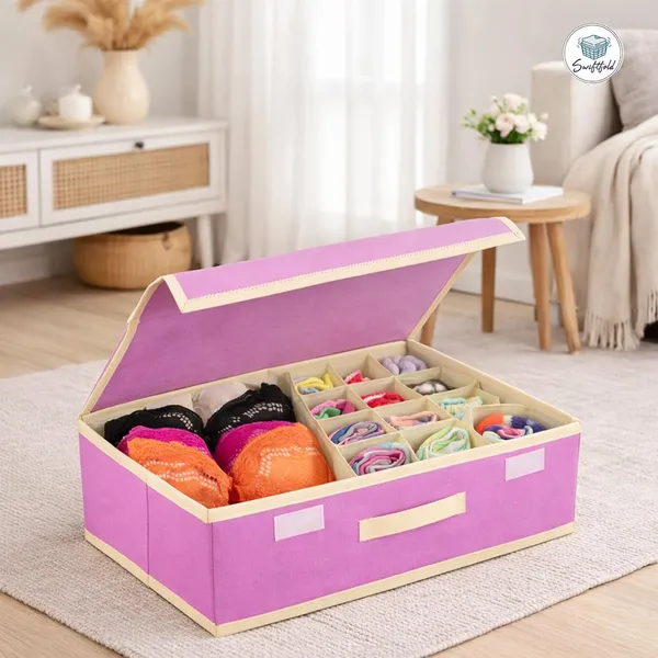 Saree_And_Bra_Storage_Organizer_Box_With_Lid