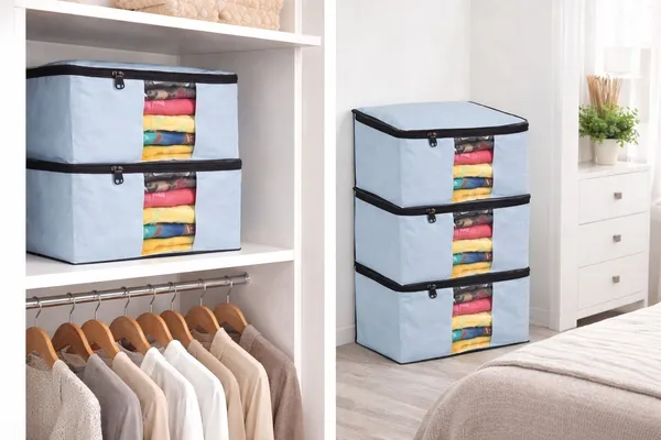 Foldable_Fabric_Storage_Box_With_Transparent_Window_Light_Blue