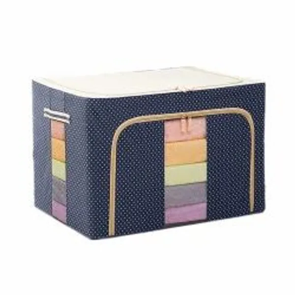 Large_Navy_Blue_Polka_Dot_Storage_Box_With_Dual_Zipper_Windows