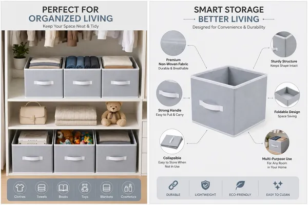 Foldable_Non_Woven_Fabric_Storage_Bins_With_Handles_Grey_Pack_Of_4