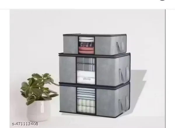Foldable_Fabric_Storage_Boxes_With_Transparent_Window_Grey_Pack_Of_3