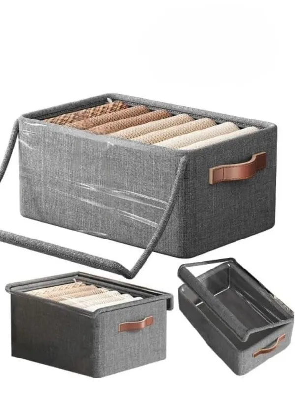 Foldable_Fabric_Storage_Box_With_Lid_And_Handles_Grey