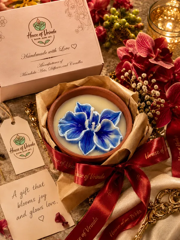 Handcrafted_Orchid_Flower_Candle_in_Terracotta_Bowl_|_Blue_Orchid_Variant_