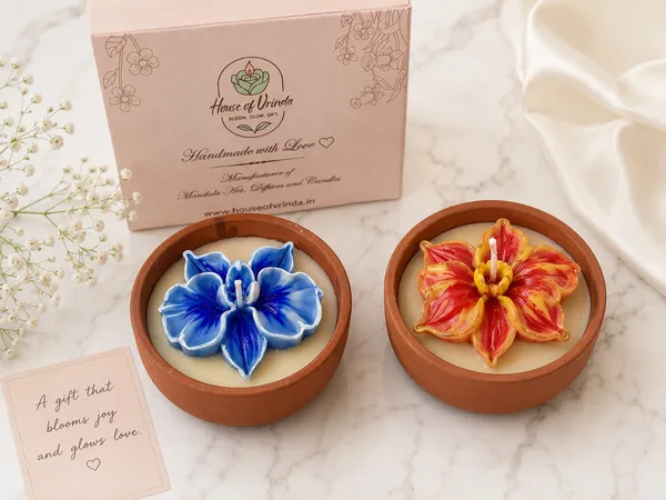 Handcrafted_Orchid_Flower_Candle_in_Terracotta_Bowl_|_Pack_Of_2