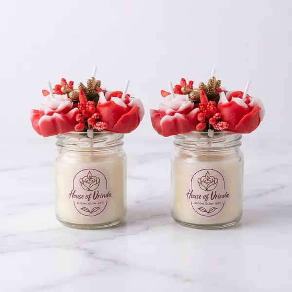 Romantic_Rose_Bouquet_Candle_In_Glass_Jar_Pack_Of_2