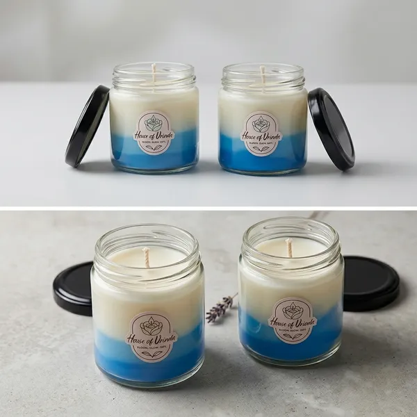 House_Of_Urinda_Scented_Candle_Blue_&_Cream_Layered_Jar_Candle