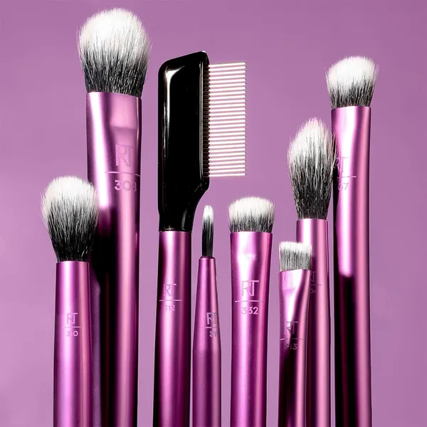 Real_Techniques_Eyeshadow_Brush_Set_Makeup_With_Gel_Eyeliner_Flat_Eye_And_Eyelash_Brushes_Purple_8_Piece