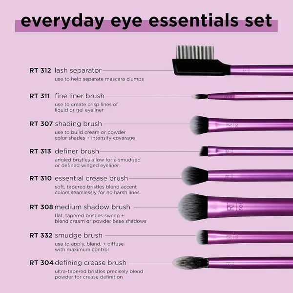 Real_Techniques_Eyeshadow_Brush_Set_Makeup_With_Gel_Eyeliner_Flat_Eye_And_Eyelash_Brushes_Purple_8_Piece