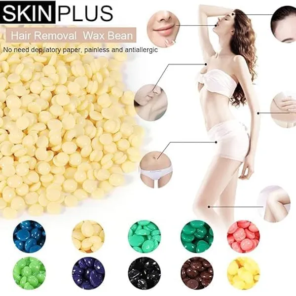 Skinplus_Hard_Beans_Wax_With_Wooden_Sticks_For_Women_Full_Body_Hair_Removal_Wax_500_G_Multicolor