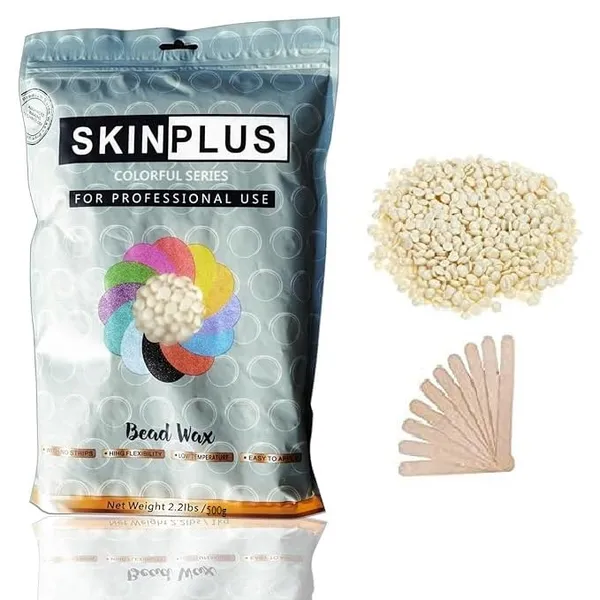 Skinplus_Hard_Beans_Wax_With_Wooden_Sticks_For_Women_Full_Body_Hair_Removal_Wax_500_G_Multicolor