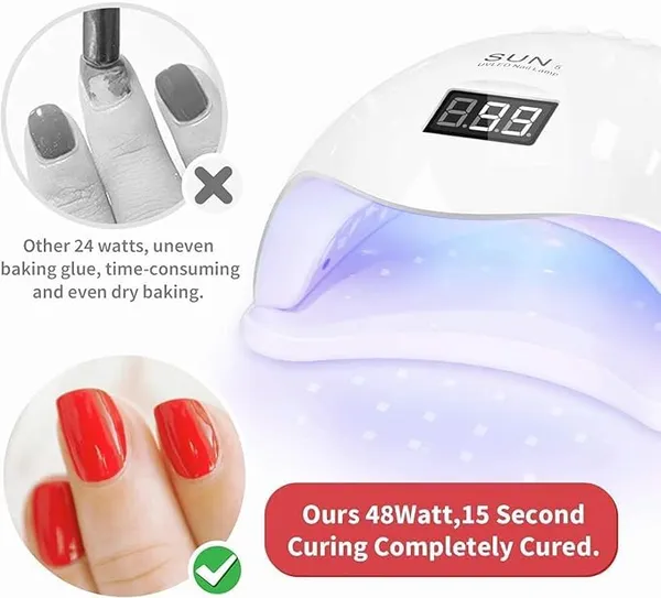 Skinplus_48W_24_Leds_Nail_Lamp_With_Uv_Nail_Gloves_Automatic_Sensor_Led_Uv_Nail_Dryer_Nail_Curing_Nail_Art_Lamp_Art_Skin_Care_Fingerless_Gloves_Pink