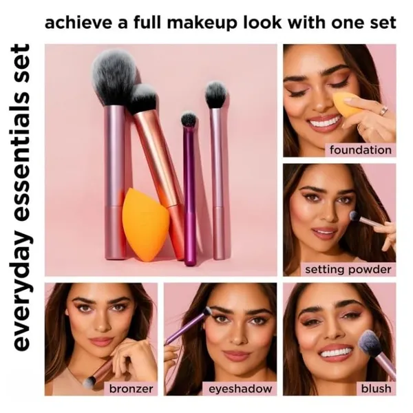 Skinplus_4_Makeup_Brush_With_2_Miracle_Beauty_Blender_Sponge_Set