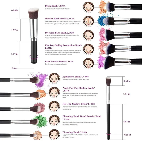 Skinplus_Premium_Synthetic_Kabuki_Foundation_Face_Powder_Blush_Eyeshadow_Brush_Makeup_Brush_Kit_Black_Silver_10_Pcs_Makeup_Brush