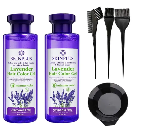Skinplus_Lavender_Hair_Color_Dye_Gel_1000Ml_With_Mixing_Bowl_And_Dye_Brush